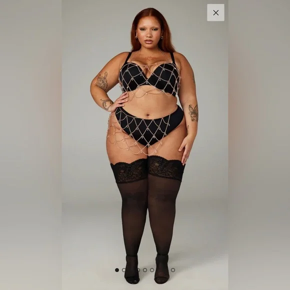 Savage X Fenty. XL/1X. Rose Gold/Black Caviar - Picture 3 of 7